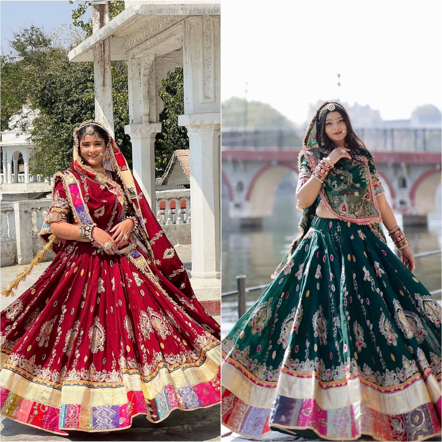 Graceful Echoes of Heritage A Celebration of Traditional Indian Elegance in Vibrant Lehengas