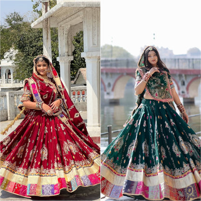 Graceful Echoes of Heritage A Celebration of Traditional Indian Elegance in Vibrant Lehengas