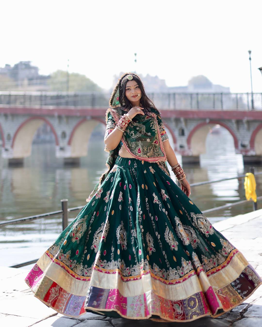 Graceful Echoes of Heritage A Celebration of Traditional Indian Elegance in Vibrant Lehengas