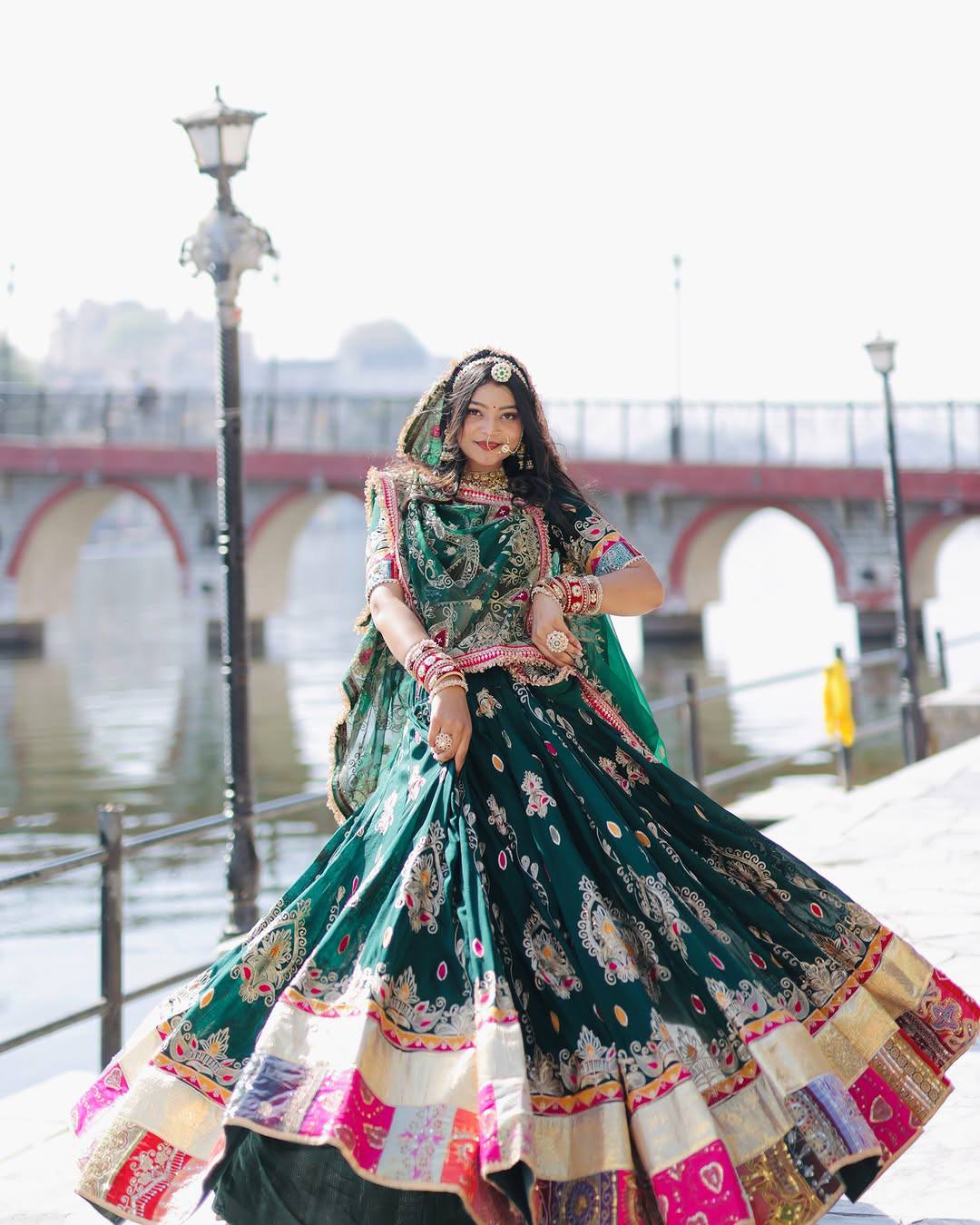 Graceful Echoes of Heritage A Celebration of Traditional Indian Elegance in Vibrant Lehengas