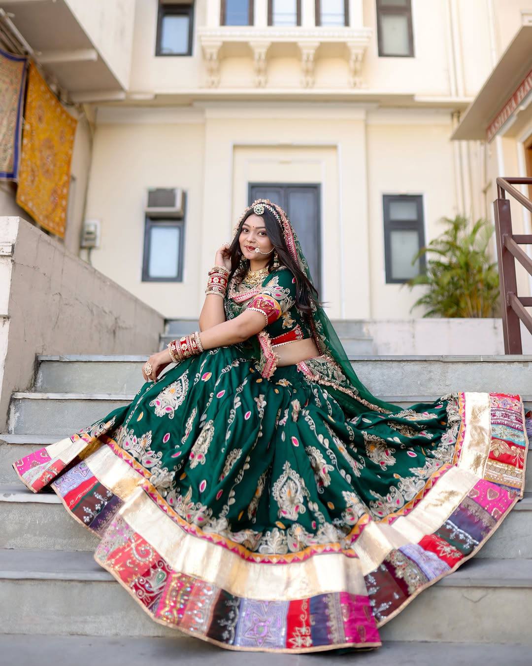 Graceful Echoes of Heritage A Celebration of Traditional Indian Elegance in Vibrant Lehengas