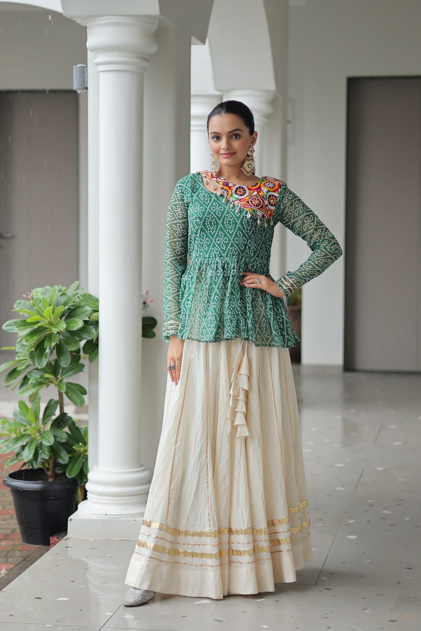 The rich Indian craftsmanship in the mirror work patch