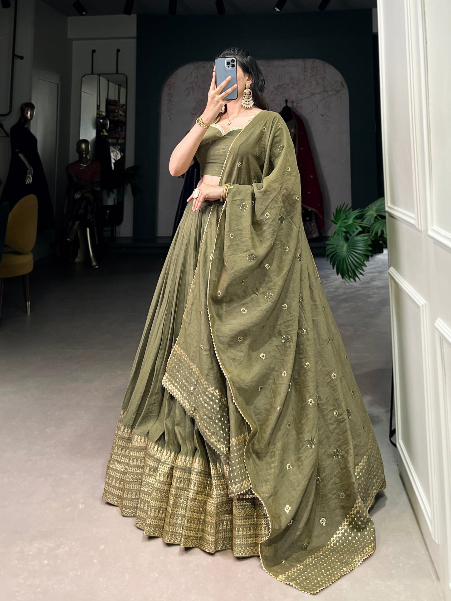 The Royal Muse Embroidered Elegance in Every Drape