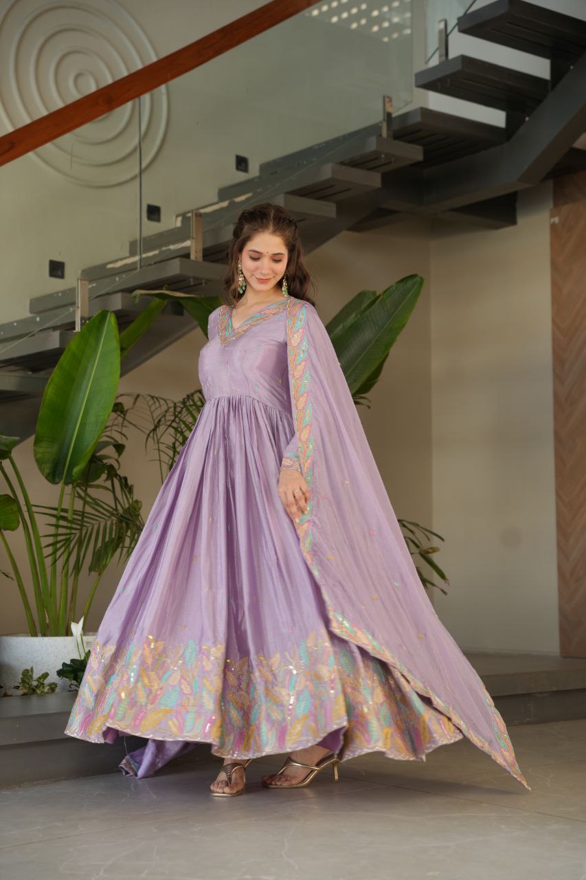 Golden Hour to Lilac Light A Tale of Two Gowns