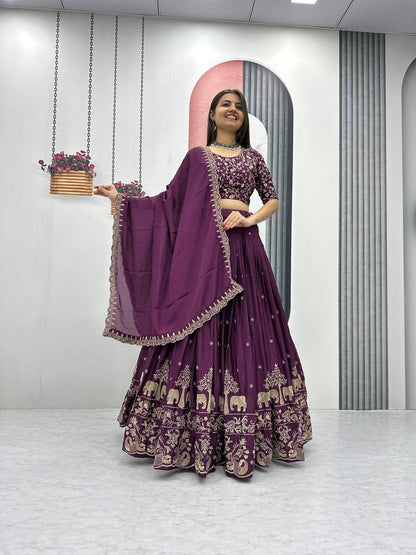 Shefali Desighner Chinon Lehenga Choli
