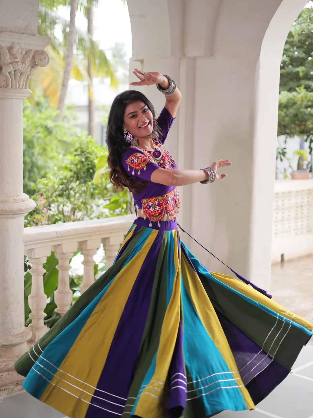 Vibrant Twirl – Traditional Elegance in Motion