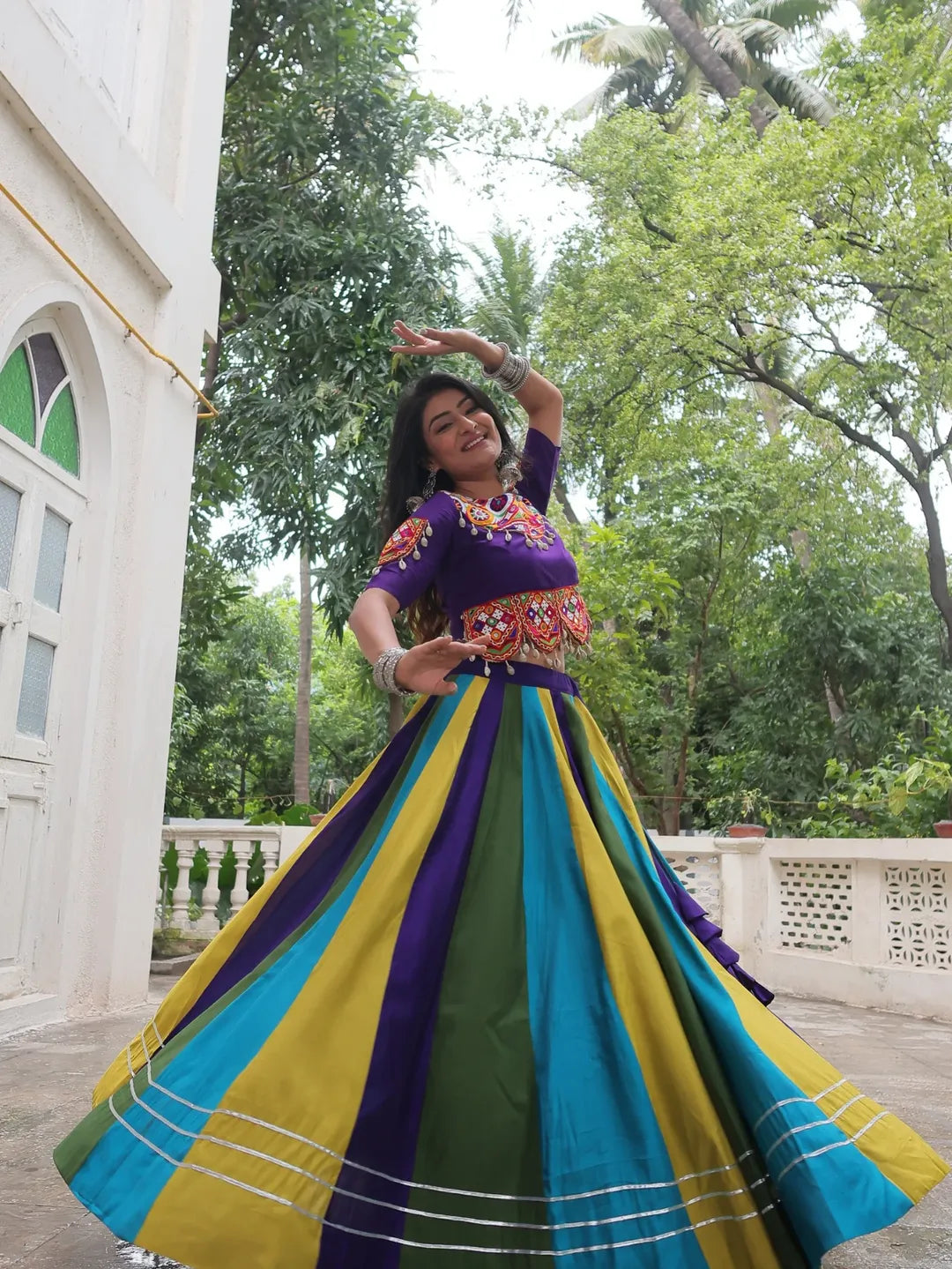 Vibrant Twirl – Traditional Elegance in Motion